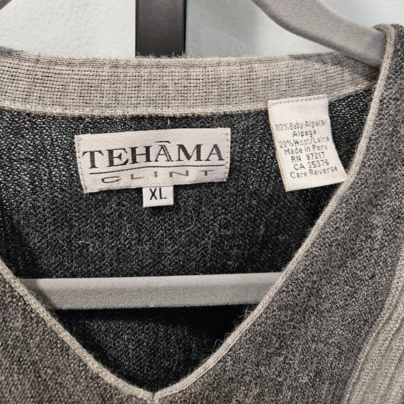 Tehama Clint Men's X-Large Multicolor Alpaca/Wool Blend V-Neck Golf Sweater - Picture 2 of 9